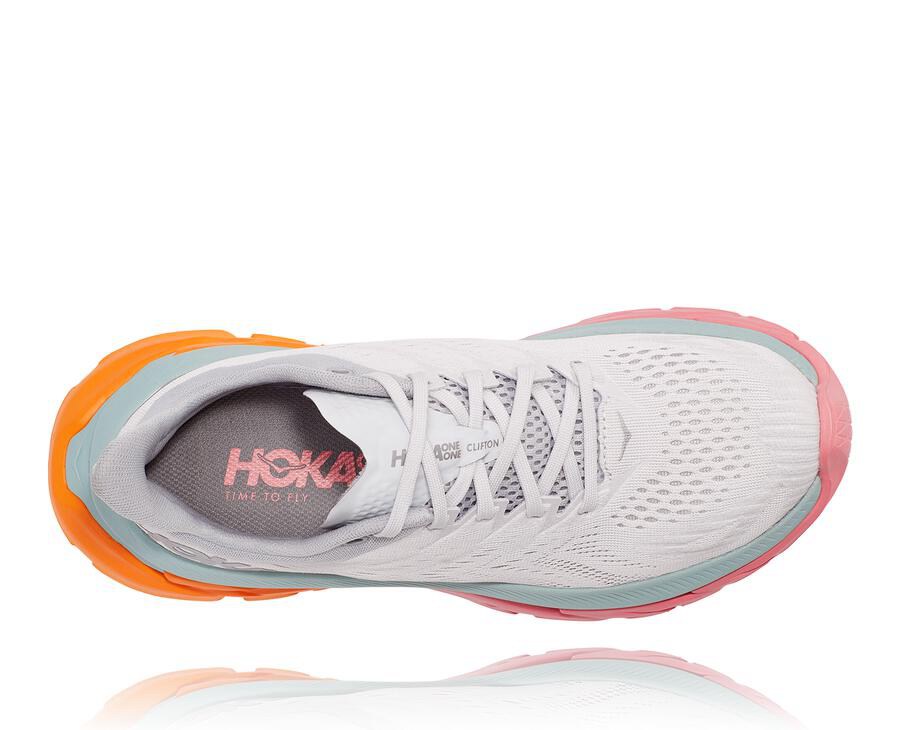 Hoka One One Running Shoes Womens White - Clifton Edge - 96732ERQP